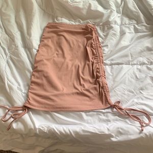 SHEIN Ruched Drawstring Bodycon Skirt